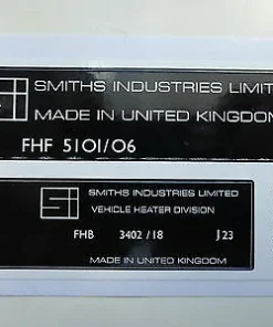 Land Rover Smiths Heater FHF 5101/06 FHB 3402/18 Label Decal Set Matrix Housing