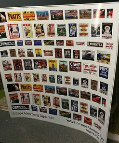 1:76 HO OO 00 Gauge Model Railway Vintage Adverts Signs Posters Station Platform